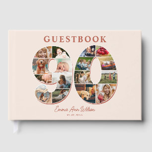 Livre D'or 90e anniversaire Photo Collage Milestone Guestbook