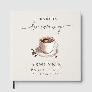 Livre D'or A Baby is Brewing Baby Shower Guest Book