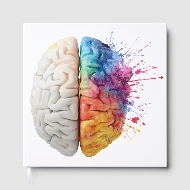 Livre D'or A brain divided between logical and creative sides (Recto)