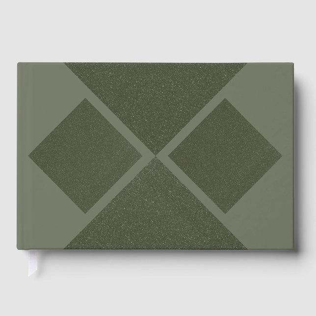 Livre d'or à double diamant vert mousse - Feuille  (Recto)