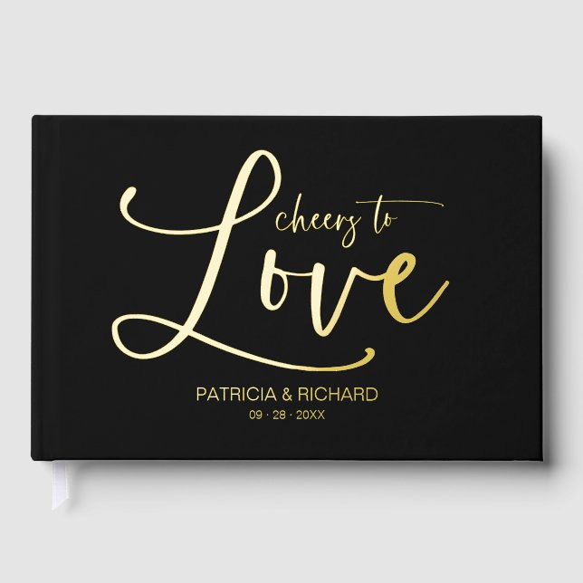 Livre D'or À l'amour - Calligraphie moderne de mariage (Recto)