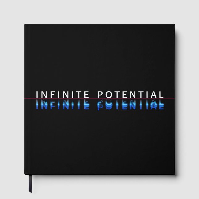 Livre D'or Affiche sombre d'art glitch "Potentiel Infini" (Recto)