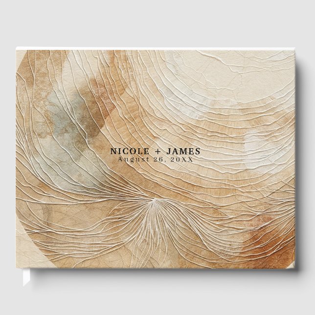 Livre D'or Airy Neutral élément naturel Bohemian Boho Mariage (Recto)