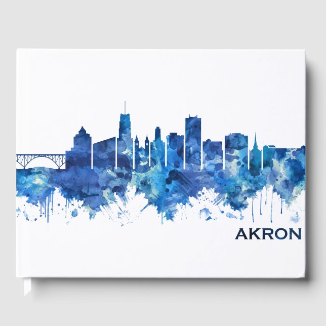 Livre D'or Akron Ohio Skyline Blue (Recto)