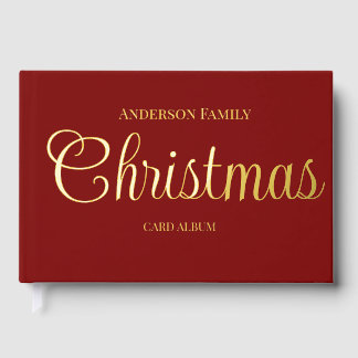 Livre D'or Album de cartes de Noël Nom de famille personnalis