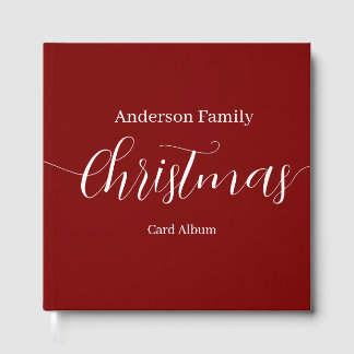 Livre D'or Album de cartes de Noël Nom de famille personnalis