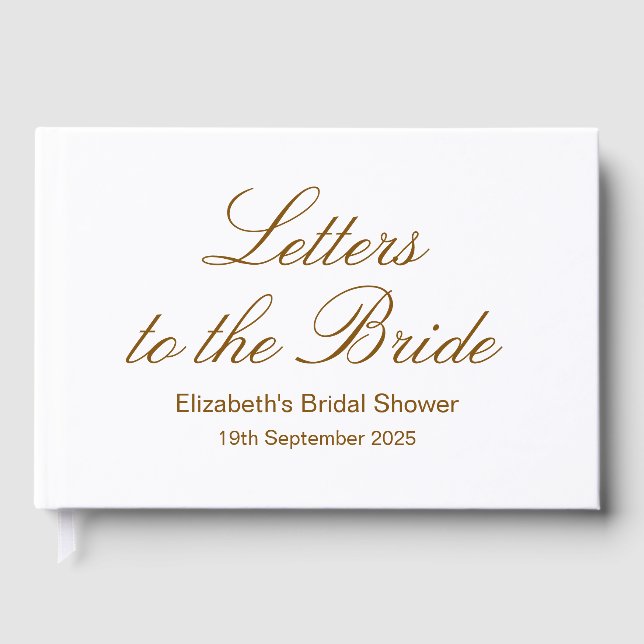 Livre D'or Album de lettres personnalisées pour la mariée, He (Recto)