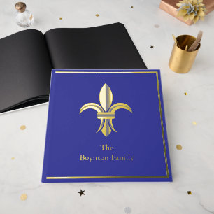Livre D'or Album photo scrapbook Royal Fleur de Lis en feuill