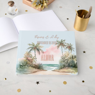Livre D'or Aloha Tropical Beach Palm Trees Mariage