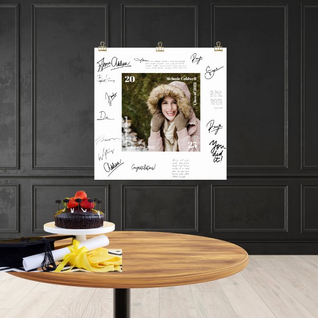 Livre d'or alternatif pour poster de photo de remi (Make your graduation party memorable with this guest book alternative sign. A wonderful keepsake.)