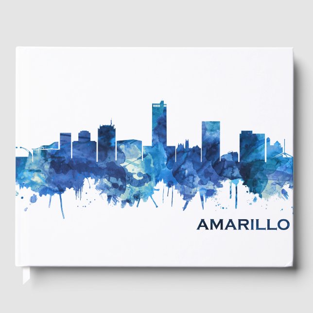Livre D'or Amarillo Texas Skyline Blue (Recto)
