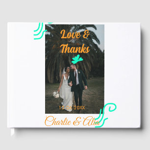 Livre D'or Amour & merci mariage couple photo moderne ajouter