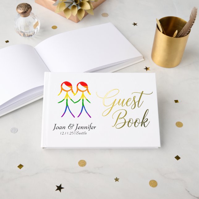 Livre D'or Amour & Signatures (Recto ouvert)