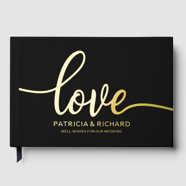 Livre D'or Amour Simple Chic Calligraphie Mariage (Recto)