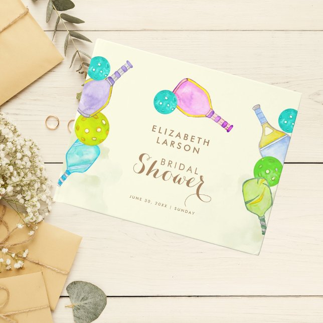 Livre D'or Amoureux de sport Aquarelle Thème Pickleball Maria (Créateur téléchargé)