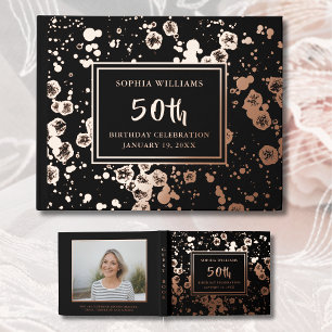 Livre D'or Amusant Anniversaire Foil Guestbook Photo & Citati