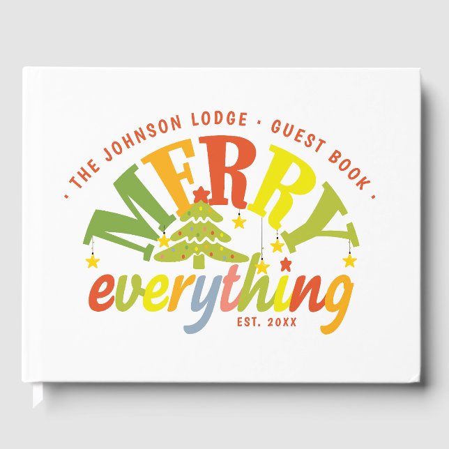 Livre D'or Amusants Joyeux Tout Famille Location Maison Noël (Recto)