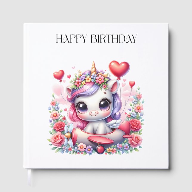 Livre D'or Anniversaire de Licorne Pilote (Recto)