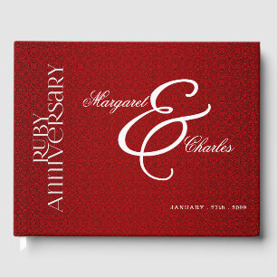 Livre D'or Anniversaire du Mariage de Ruby Rouge pour la 40èm