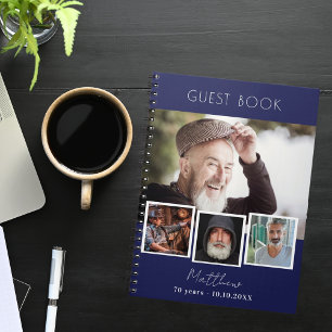 Livre d'or anniversaire marine bleu blanc photo co