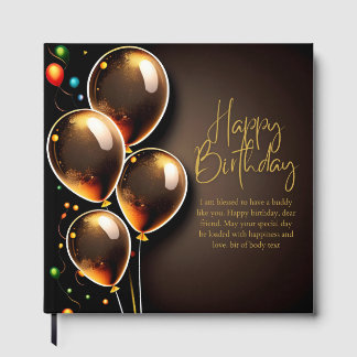 Livre D'or Anniversaire Noir et Or