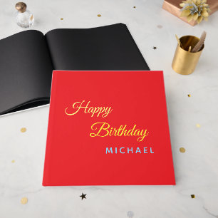 Livre D'or Anniversaire Votre Nom Minimaliste Moderne