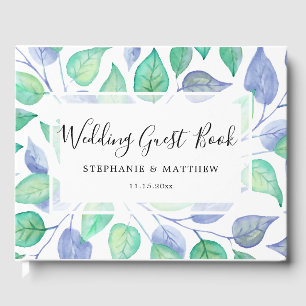 Livre D'or Aquarelle bleu-bleu-bleu bleu bleu-vert Mariage pe