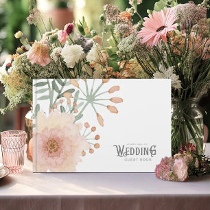 Livre D'or Aquarelle Bouquet Mariage Blush ID654