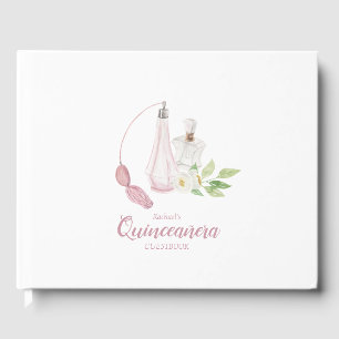 Livre D'or Aquarelle Bouteille de Parfum Quinceanera Annivers