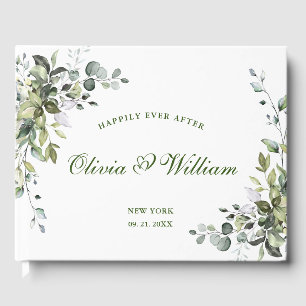 Livre D'or Aquarelle Eucalyptus Mariage de verdure