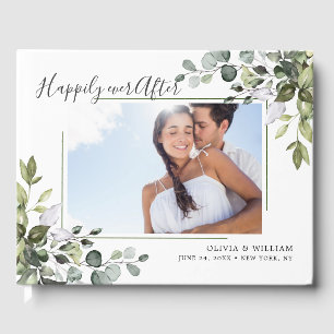 Livre D'or Aquarelle Eucalyptus Mariage PHOTO