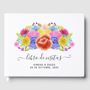 Livre D'or Aquarelle Floral espagnol Mariage Fiesta