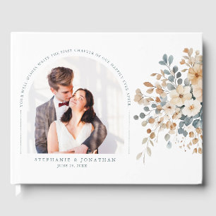 Livre D'or Aquarelle florale moelleuse à teinte molle