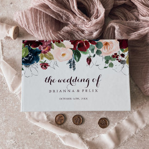 Livre D'or Aquarelle illustrée automne Mariage floral