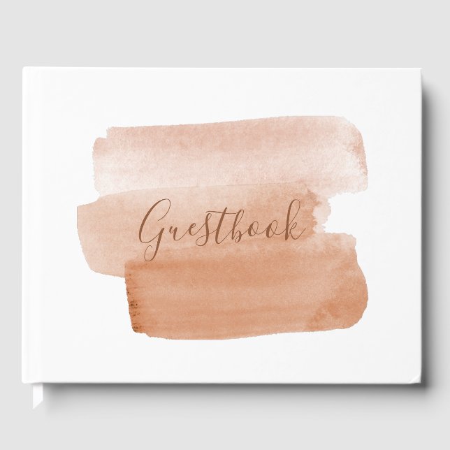 Livre D'or Aquarelle moderne Brushstroke Minimaliste (Recto)