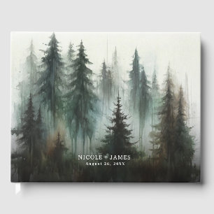 Livre D'or Aquarelle Oears Rustic Wilderness Mariage