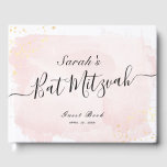Livre D'or Aquarelle rose x Bat mitzvah or<br><div class="desc">Cet élégant et chic livre d'hôtes bat mitzvah est orné d'un arrière - plan blanc avec des touches de pinceau rose vif en aquarelle et des plaques d'or faux. Personnalisez-le selon vos besoins. Vous pouvez trouver d'autres produits correspondants dans mon magasin.</div>