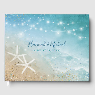 Livre D'or Aquarelle Starfish Ocean Elegant Beach Mariage