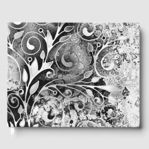 Livre D'or Arbre De Vie - Feuilles En Spirale Style Grunge 1