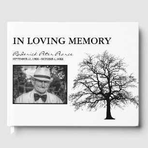 Livre D'or Arbre élégant Dans l'amour Mémoire Photo Funérai