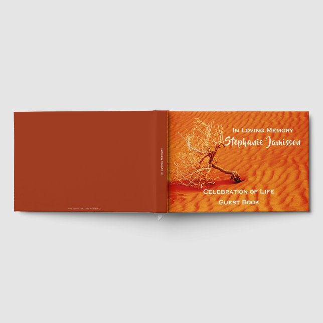 Livre D'or Arbre Solitaire dans le Sable Rouge du Désert, Cél (Complet)