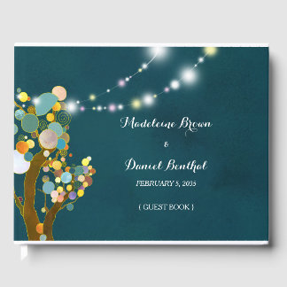 Livre D'or Arbres à chaîne Mariage Turquoise
