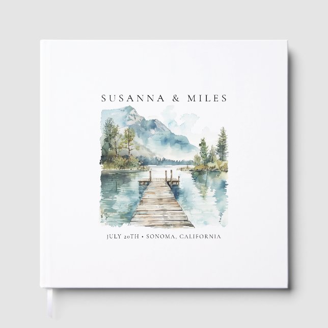 Livre D'or Arbres de mariage de la forêt aquarelle de Mountai (Recto)