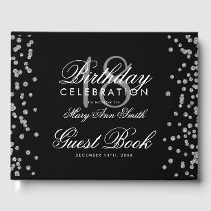 Livre D'or Argent 18ème anniversaire Parties scintillant Conf