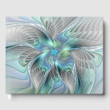 Art abstrait papillon bleu vert fantasy fractal