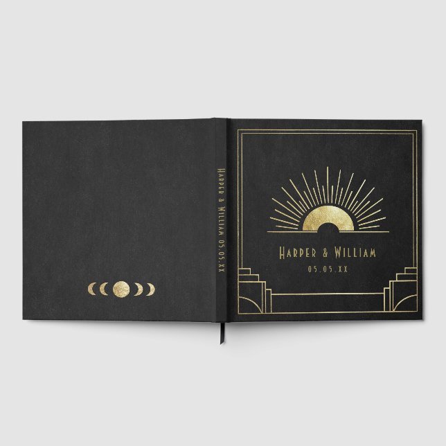 Livre D'or Art déco noir et faux or (Complet)