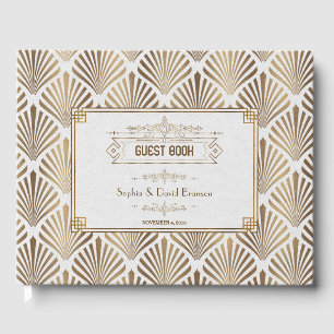 Livre D'or Art Déco White Gatsby 1920 Style Mariage