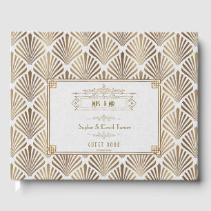 Livre D'or Art Déco White Gatsby Mariage des années 1920