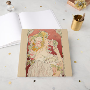 Livre D'or Art Nouveau Belle Époque Dame Roses Livemont