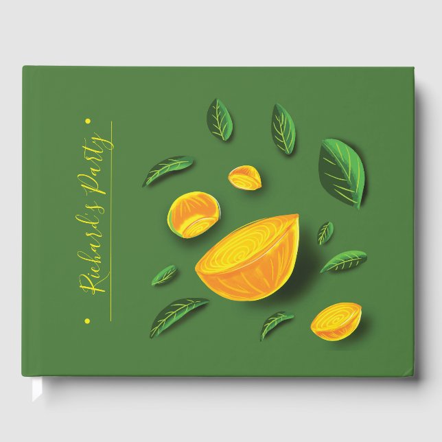 Livre D'or Artiste Fruit d'été Citron peinture dessinée à la  (Recto)